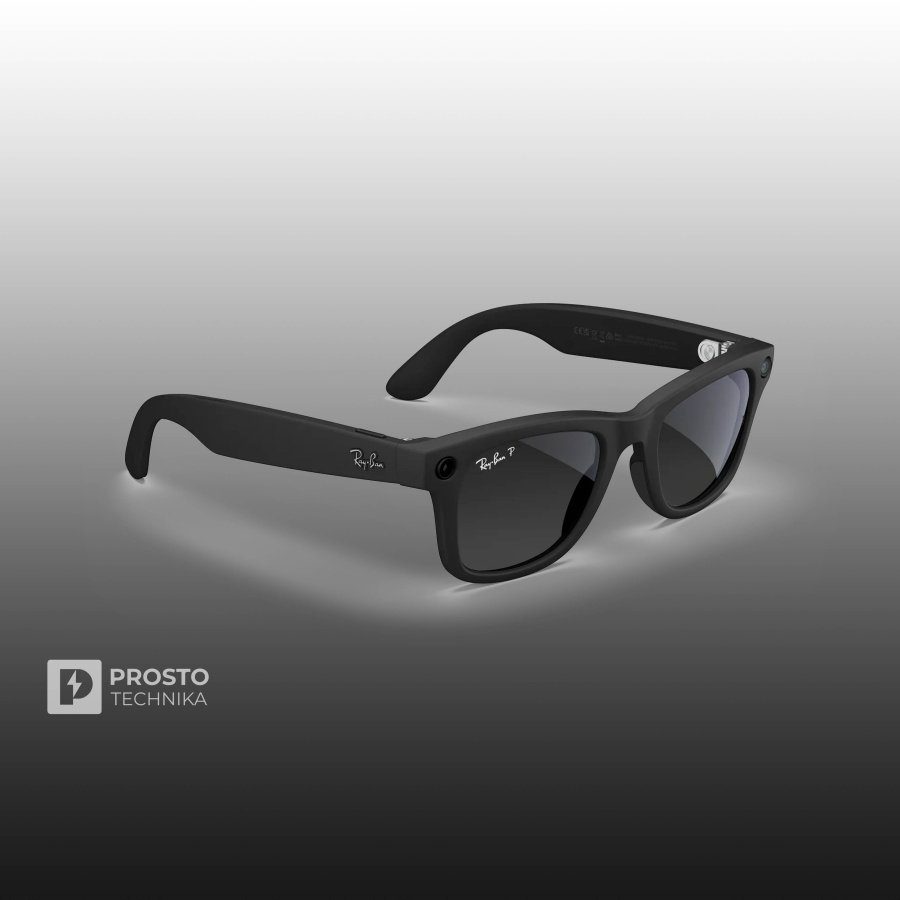 Ray-Ban Wayfarer (Gen 2) Матовый Чёрный с Градиентно-Графитовыми Линзами (Matte Black / Polar Gradient Graphite)